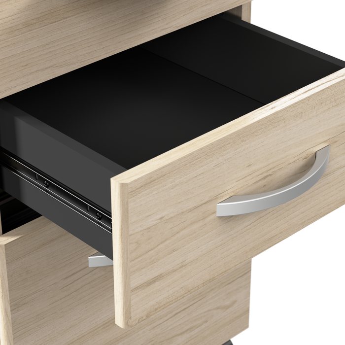 Arrive 72W x 72D L Shaped Reception Desk with Counter and Mobile File Cabinet