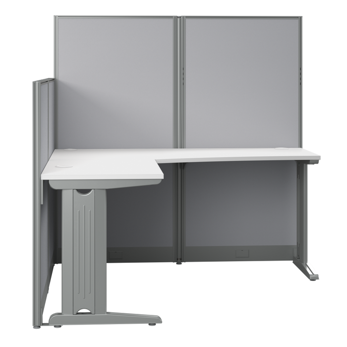 Office in an Hour 65-inch L Shaped Cubicle Desk