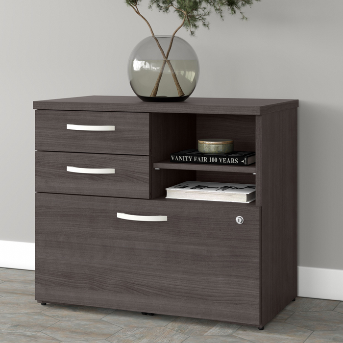 Studio A Office Storage Cabinet with Drawers and Shelves