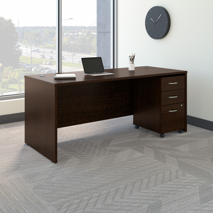 Series C 72W x 30D Office Desk with Mobile File Cabinet