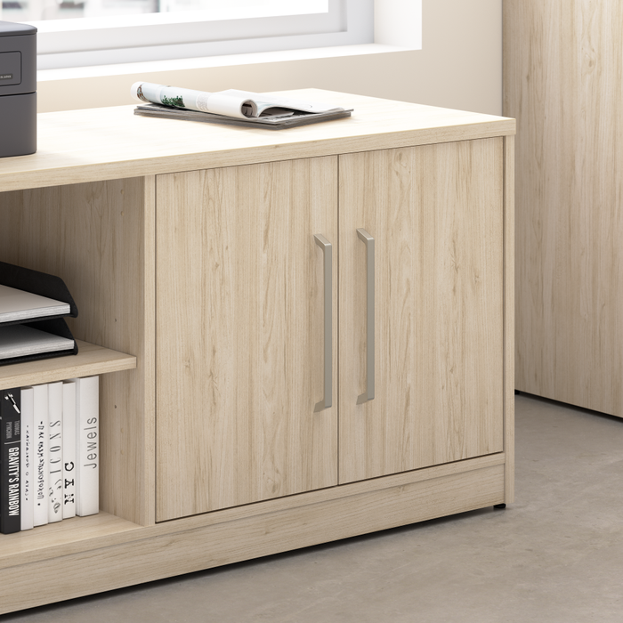 Vista Low Storage Cabinet with Doors and Shelves