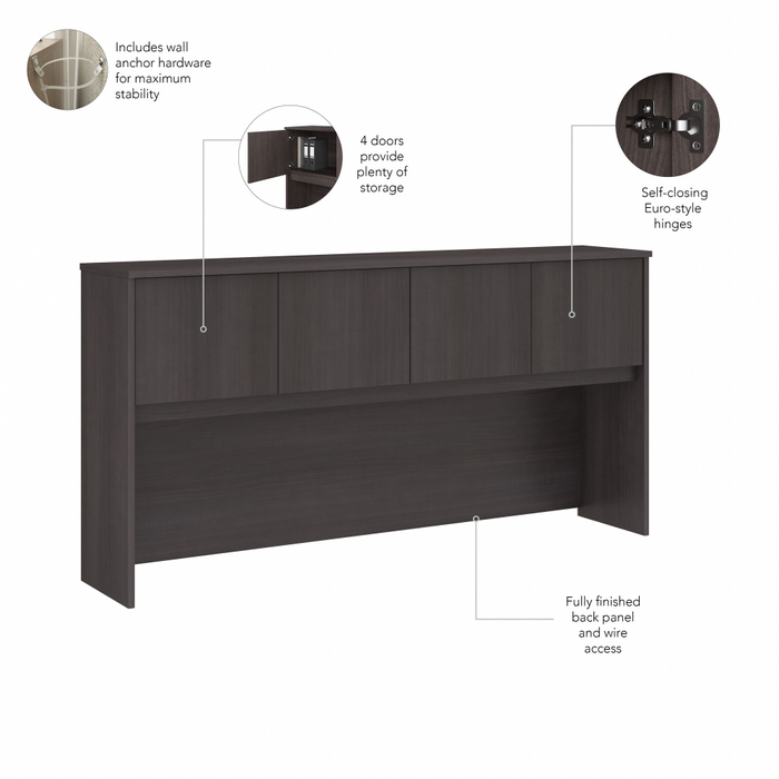 Studio C 72W Desk Hutch