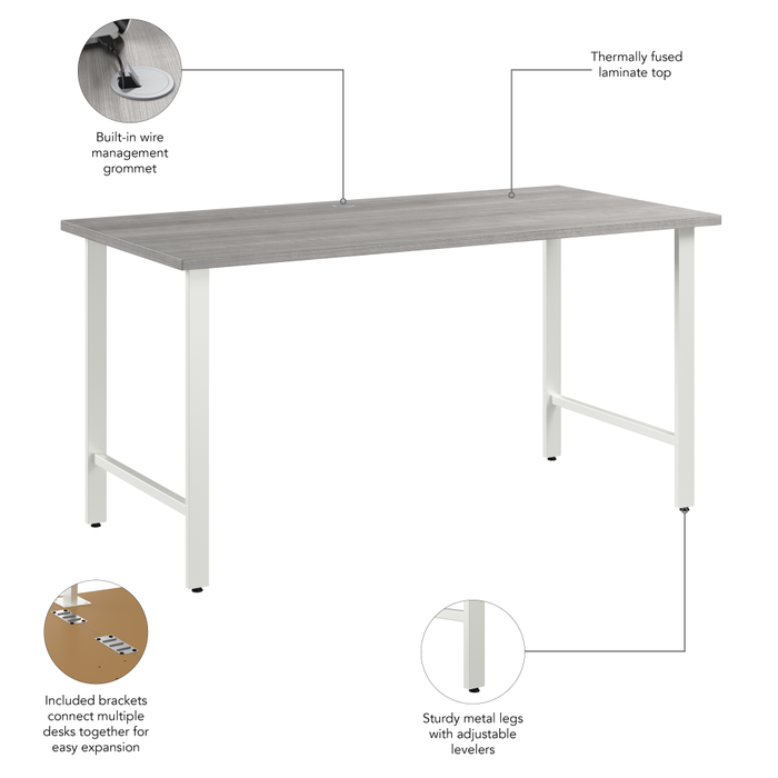 Hustle 60W x 30D Computer Desk with Metal Legs