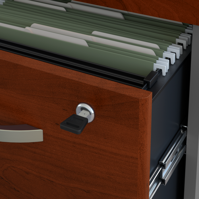 Series C 60W x 30D Office Desk with Hutch and Mobile File Cabinet