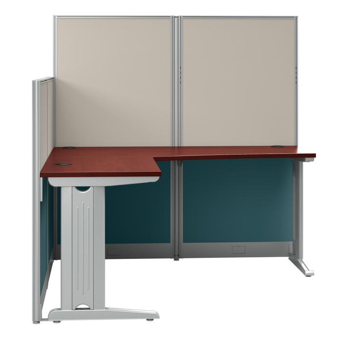 Office in an Hour 65-inch L Shaped Cubicle Desk