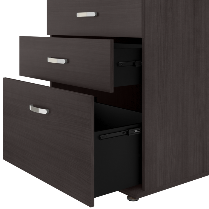 Universal 44W 3 Piece Modular Storage Set with Floor and Wall Cabinets