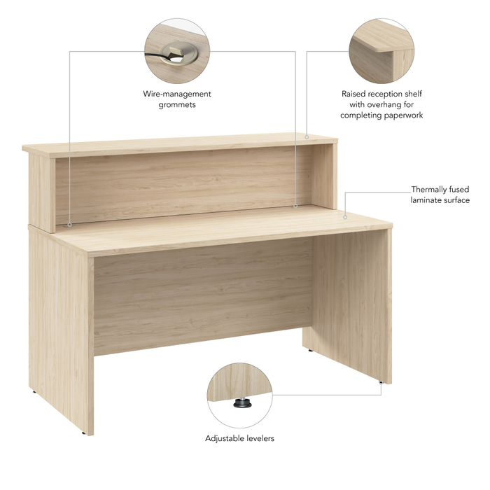 Arrive 60W x 30D Reception Desk with Shelf