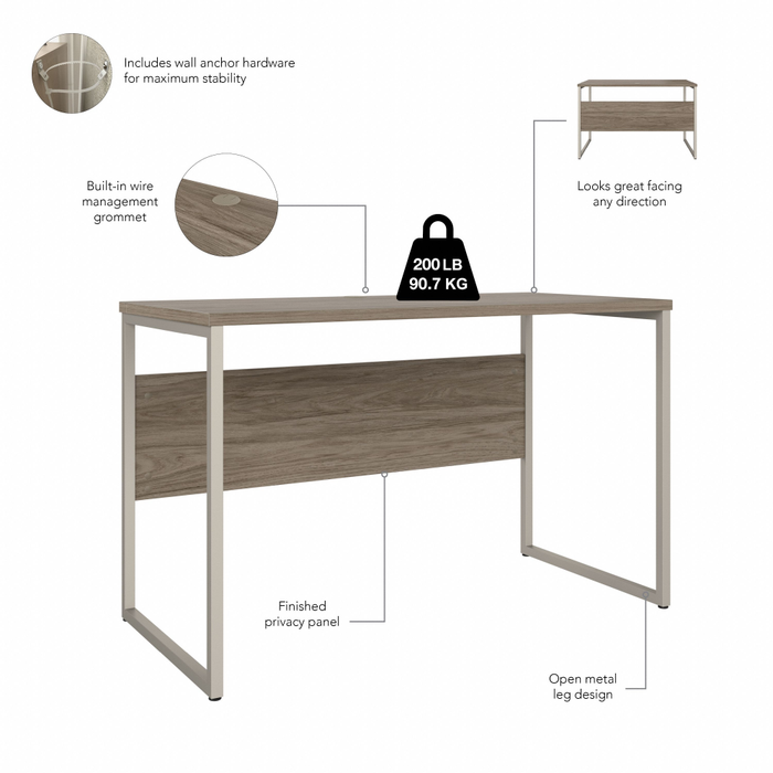Hybrid 48W x 24D Computer Table Desk with Metal Legs