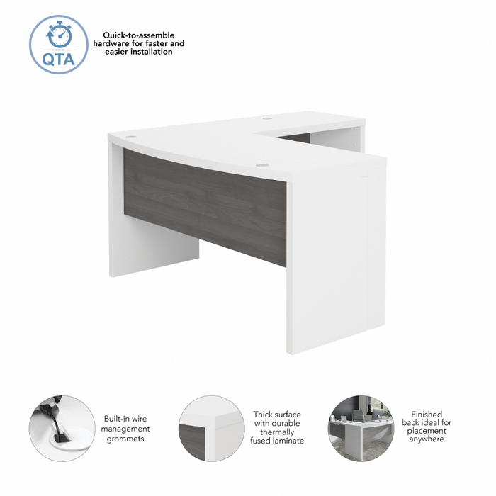 Echo L Shaped Bow Front Desk