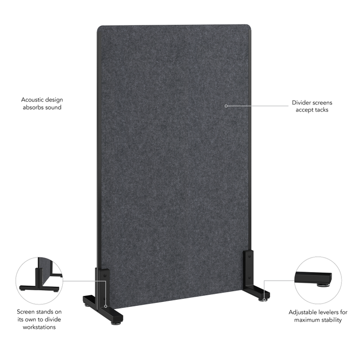 34W x 55H Freestanding Privacy Screen