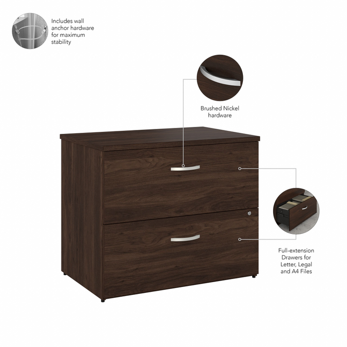 Hybrid 2 Drawer Lateral File Cabinet - Assembled