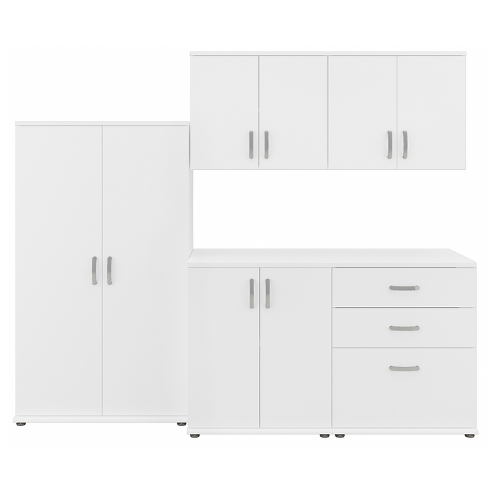 Universal 92W 5 Piece Modular Storage Set with Floor and Wall Cabinets