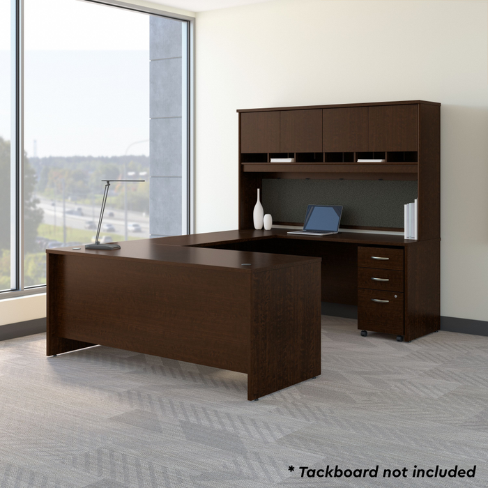 Series C 72W U Shaped Desk with Hutch and Storage