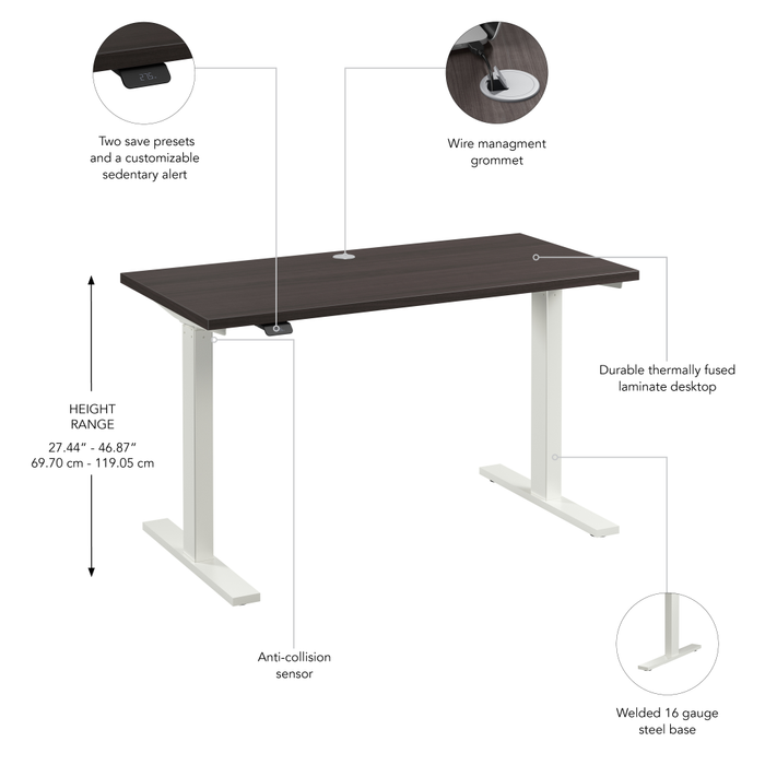 Move 60 Series 48W x 24D Electric Height Adjustable Standing Desk