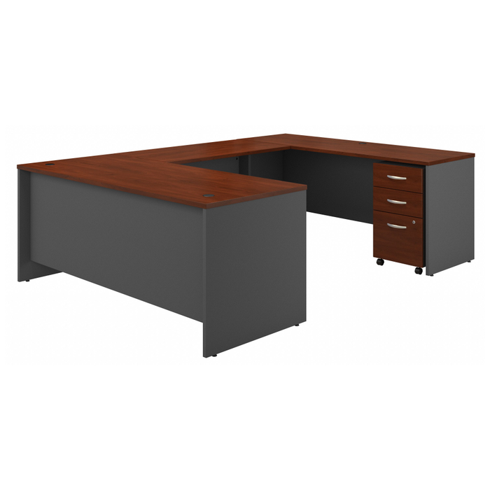 Series C 72W x 30D U Shaped Desk with Mobile File Cabinet