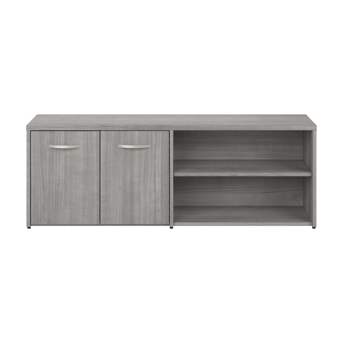 Studio A Low Storage Cabinet with Doors and Shelves