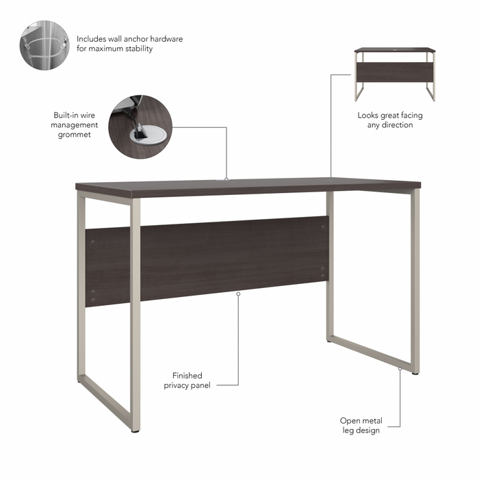 Hybrid 48W x 24D Computer Table Desk with Metal Legs