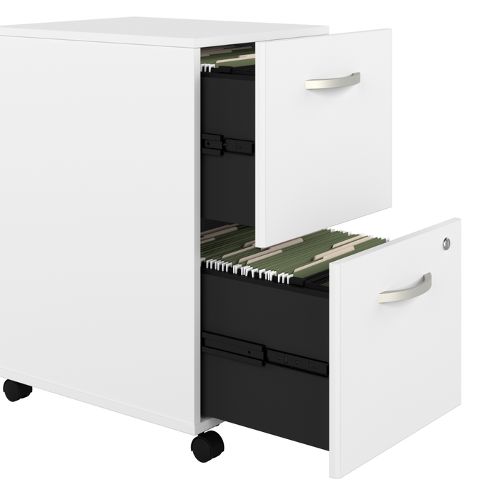Easy Office 2 Drawer Mobile File Cabinet - Assembled
