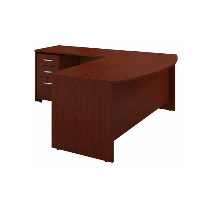 Series C 72W Bow Front L Shaped Desk with 48W Return and Mobile File Cabinet