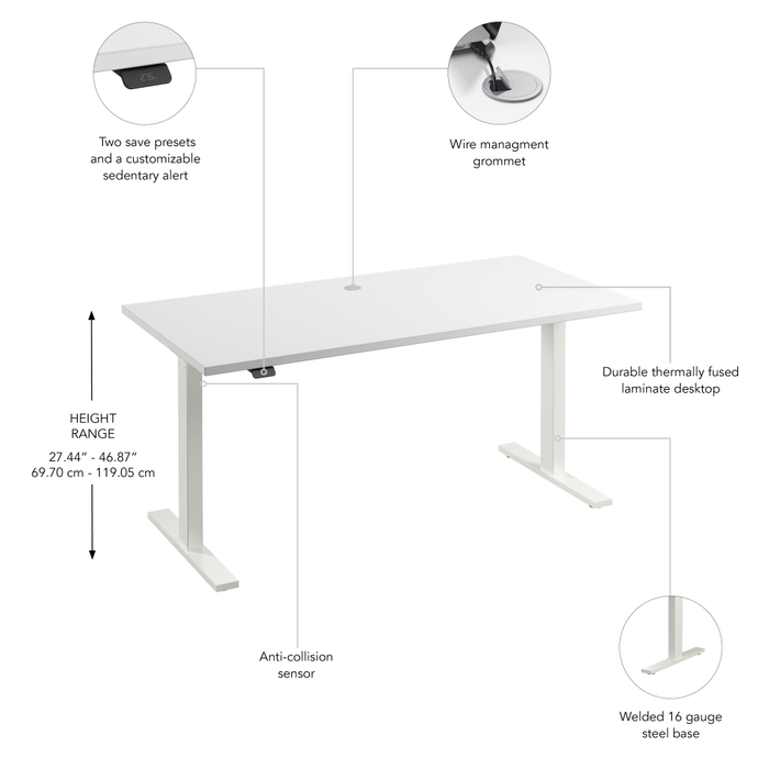 Move 60 Series 60W x 30D Electric Height Adjustable Standing Desk