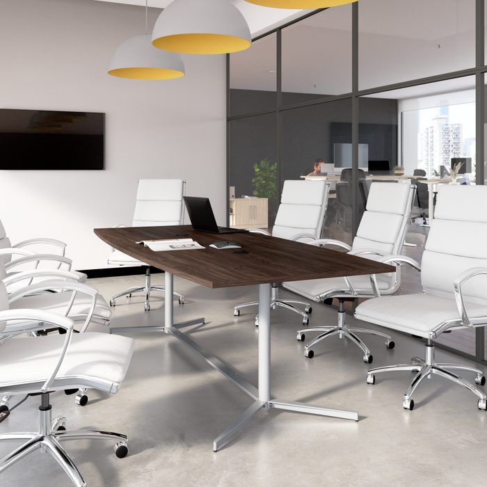 96-inch Office Conference Table with Metal Base