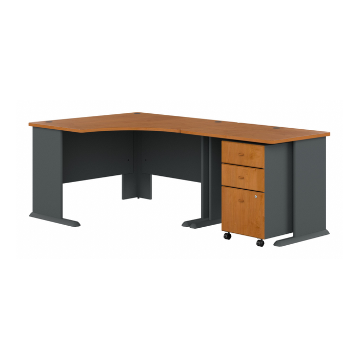Series A 48W Corner Desk with 36W Return and Mobile File Cabinet