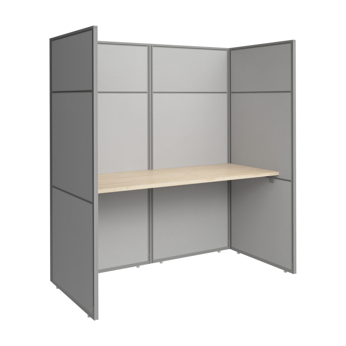 Easy Office 60W Cubicle Desk Workstation with 66H Closed Panels