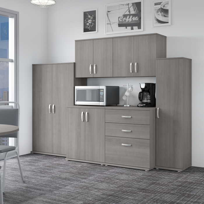 Universal 108W 6 Piece Modular Storage Set with Floor and Wall Cabinets