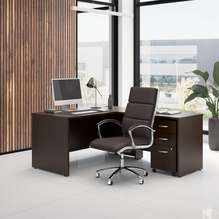Series C 60W L Shaped Desk with 42W Return and Mobile File Cabinet