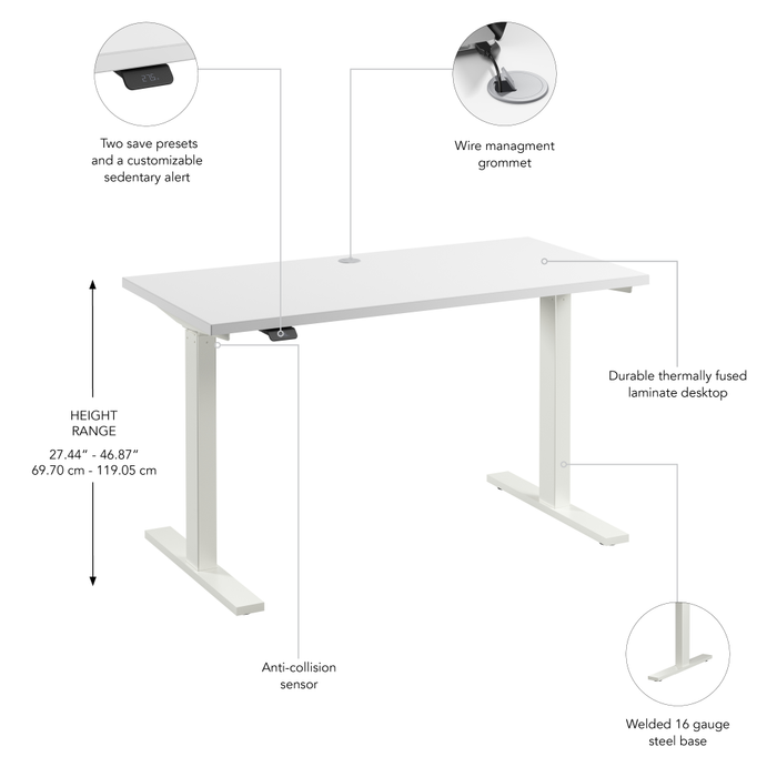 Move 60 Series 48W x 24D Electric Height Adjustable Standing Desk