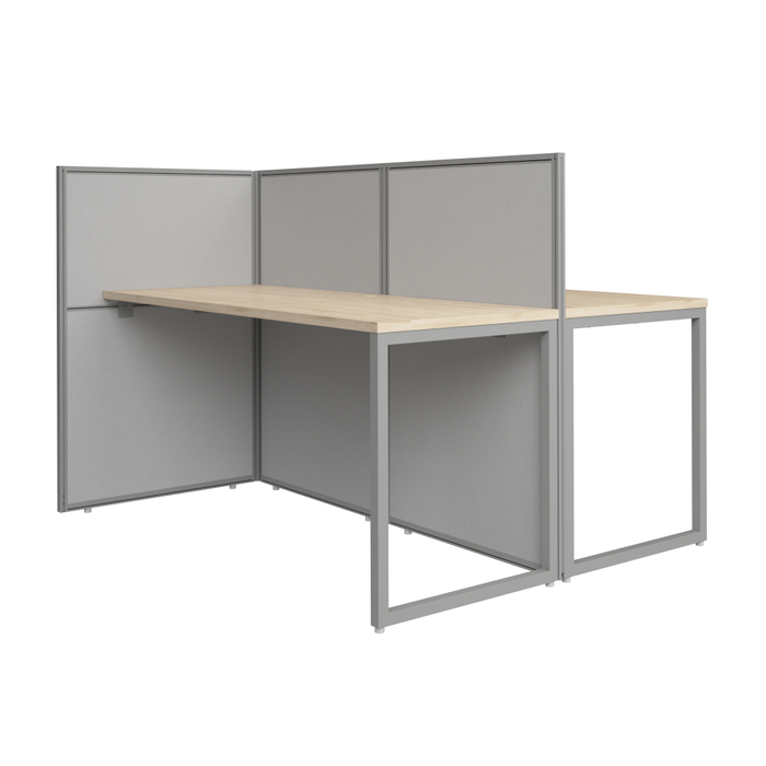 Easy Office 60W 2 Person Cubicle Desk Workstation with 45H Panels