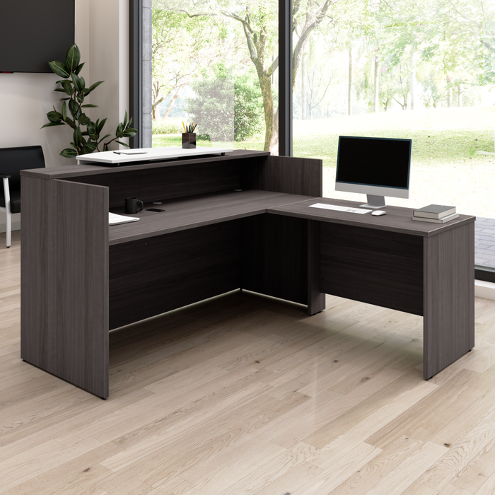 Arrive 72W x 72D L Shaped Reception Desk with Counter