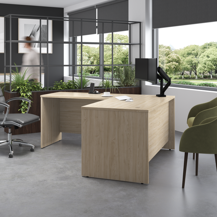Studio C 60W x 30D L Shaped Desk with 42W Return