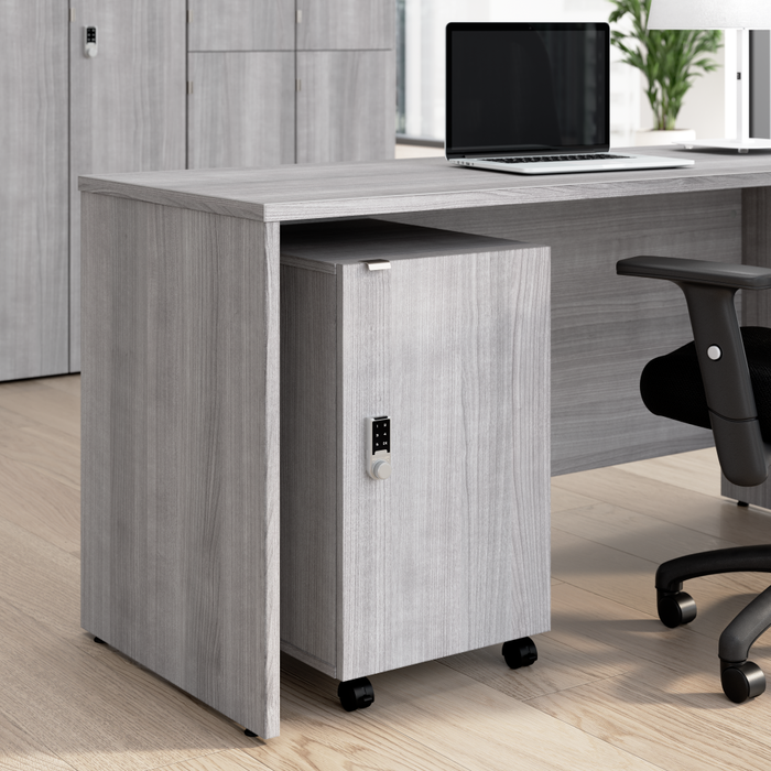 Assure Mobile File Cabinet with Drawer, Door, and Keypad Lock