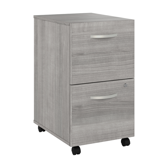 Hybrid 2 Drawer Mobile File Cabinet - Assembled