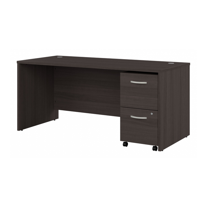 Studio C 66W x 30D Office Desk with 2 Drawer Mobile File Cabinet