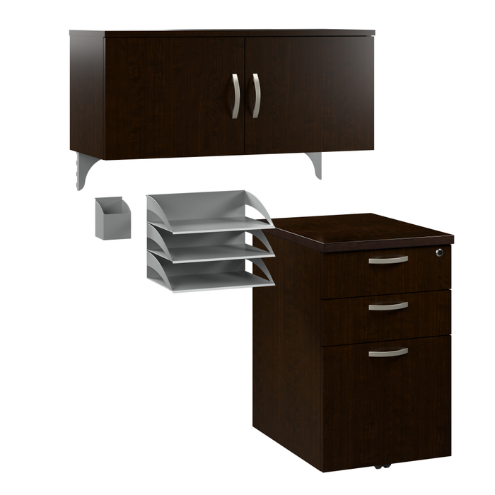 Office in an Hour Cubicle Storage with Cabinet, Drawers, Paper Tray, and Pencil Holder