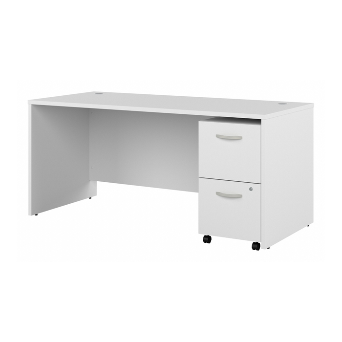 Studio C 66W x 30D Office Desk with 2 Drawer Mobile File Cabinet
