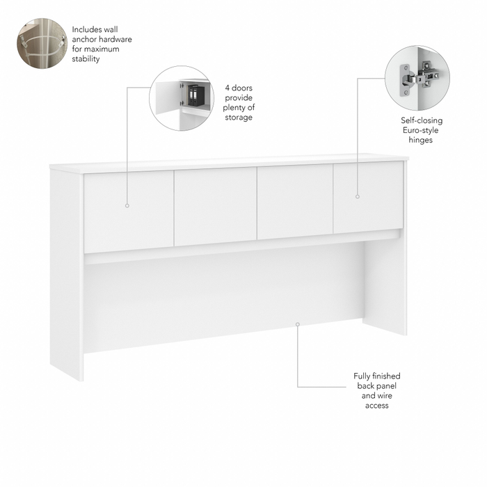 Studio C 72W Desk Hutch