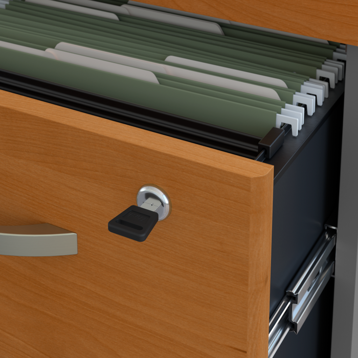 Series C 72W x 24D Office Desk with Mobile File Cabinet