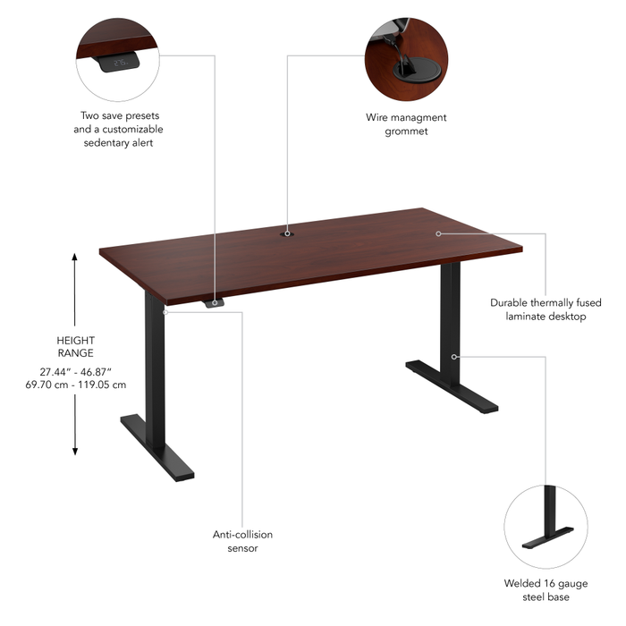 60W x 30D Height Adjustable Standing Desk