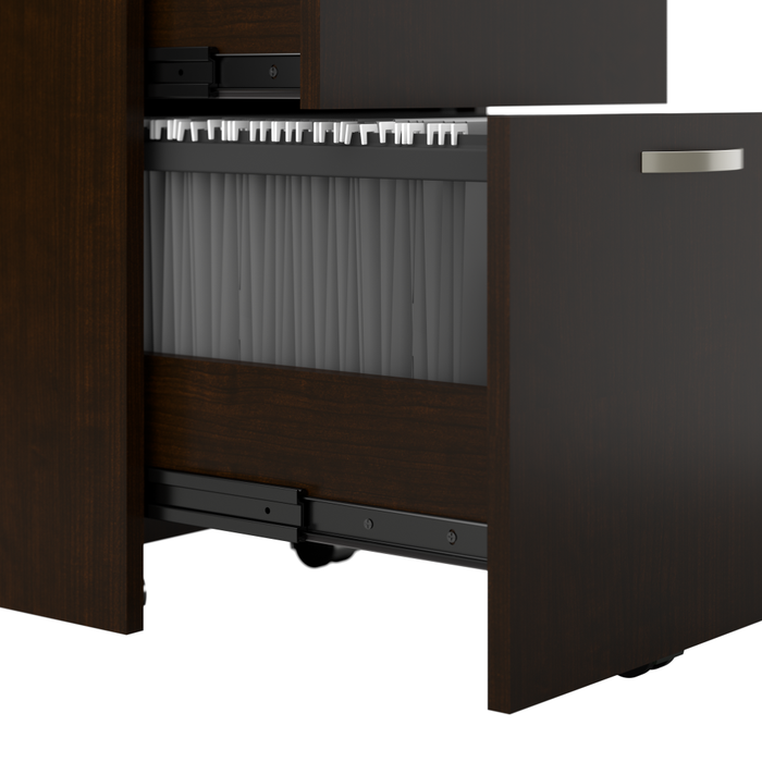Easy Office 60W 2 Person Cubicle Desk with File Cabinets and 45H Panels