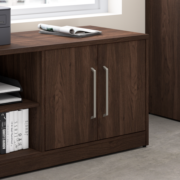 Vista Low Storage Cabinet with Doors and Shelves