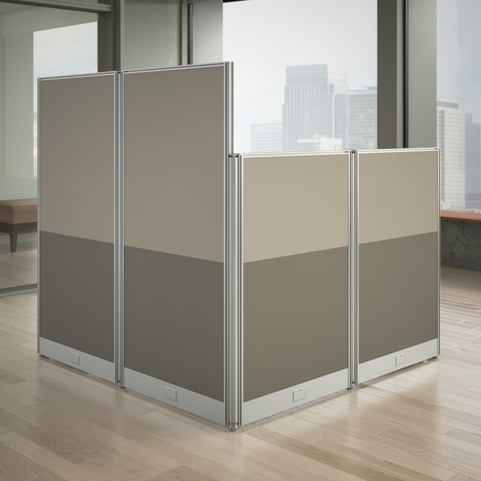 Office in an Hour 65-inch L Shaped Cubicle Desk