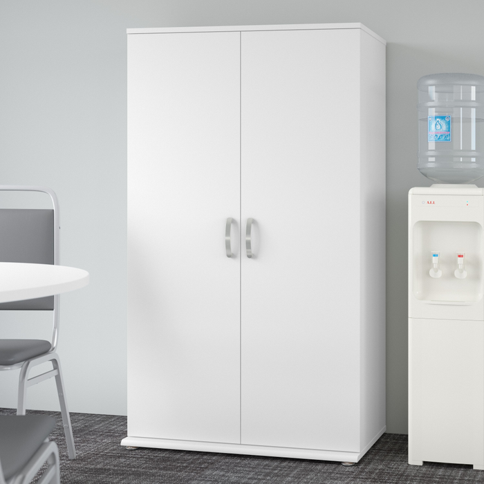 Universal Tall Storage Cabinet with Doors and Shelves