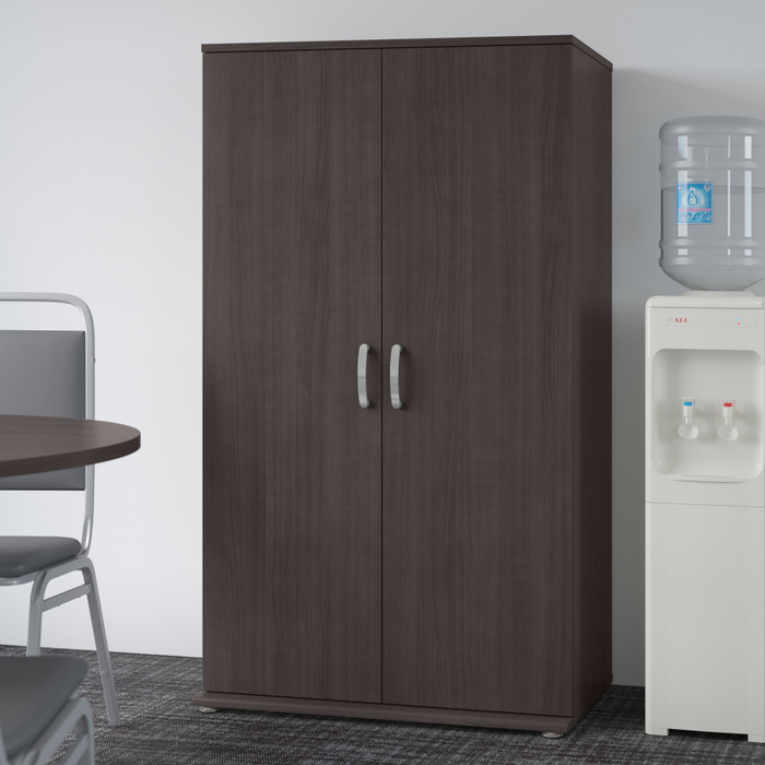 Universal Tall Storage Cabinet with Doors and Shelves