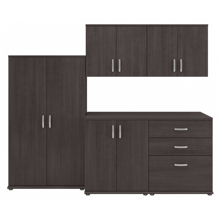 Universal 92W 5 Piece Modular Storage Set with Floor and Wall Cabinets
