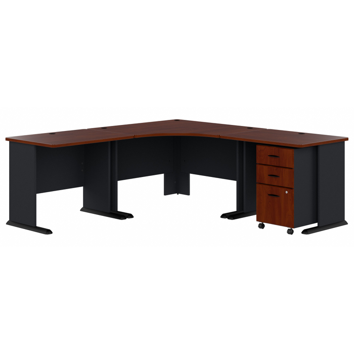 Series A 84W x 84D Corner Desk with Mobile File Cabinet