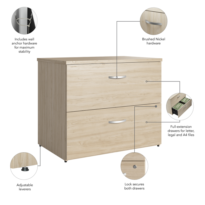 Studio C 2 Drawer Lateral File Cabinet