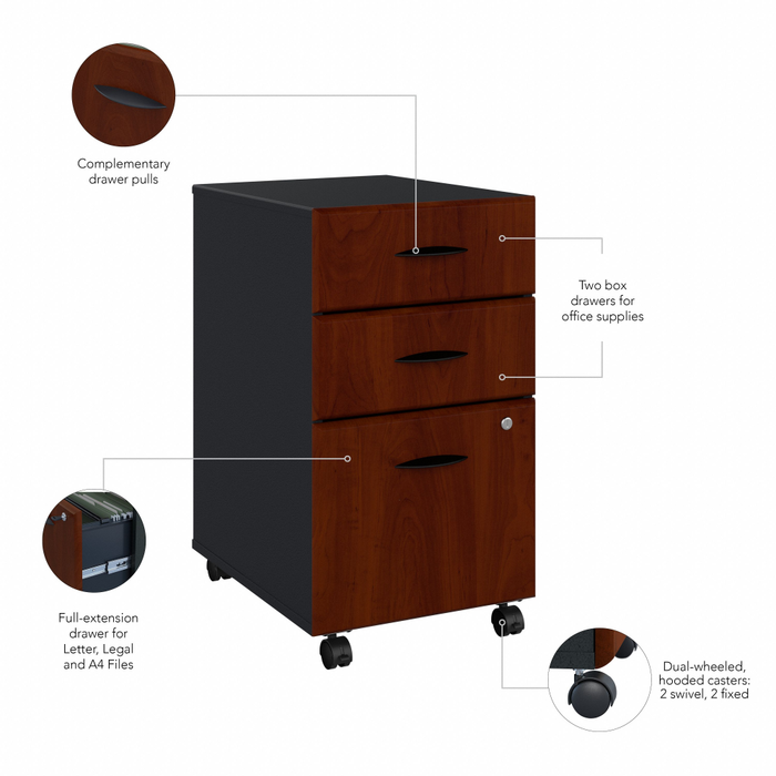Series A 3 Drawer Mobile File Cabinet